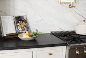 best countertop color for white cabinets