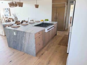 custom granite countertop wiht ocean blue grantie 
